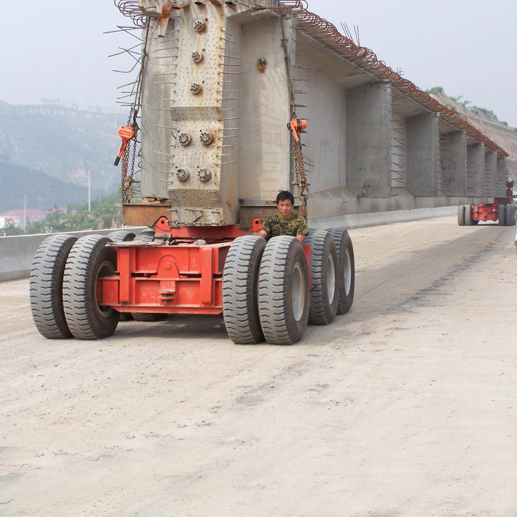 Transporting girder vehicle for launcher grider crane